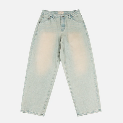 Baggy Denim Pants  Sandblasted Sky Blue
