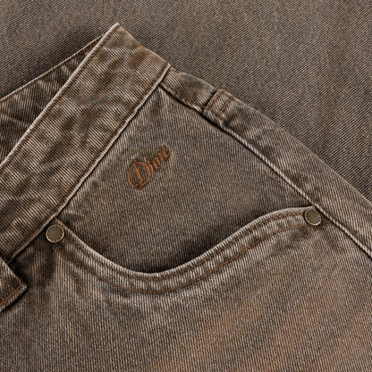 Relaxed Denim Pants  Sandblasted Brown