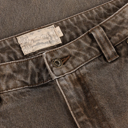 Relaxed Denim Pants  Sandblasted Brown
