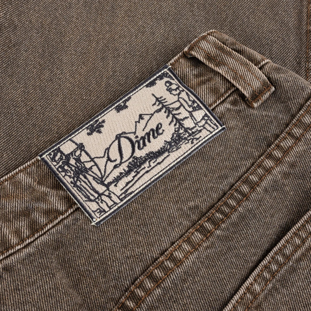 Relaxed Denim Pants  Sandblasted Brown