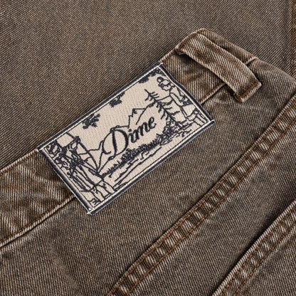 Relaxed Denim Pants  Sandblasted Brown