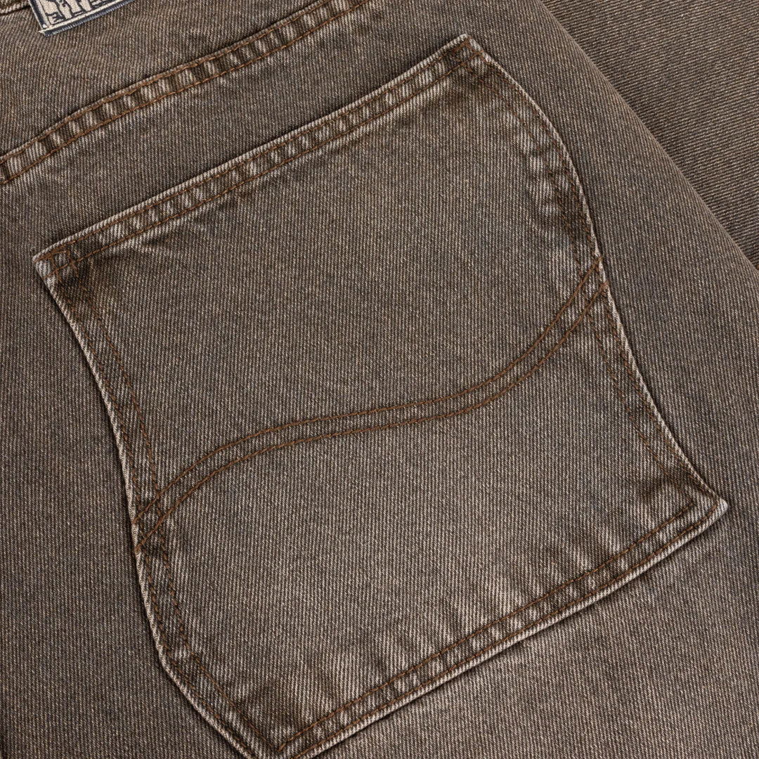 Relaxed Denim Pants  Sandblasted Brown