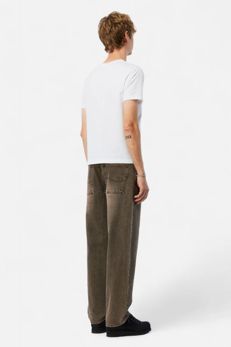 Relaxed Denim Pants  Sandblasted Brown