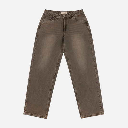 Relaxed Denim Pants  Sandblasted Brown