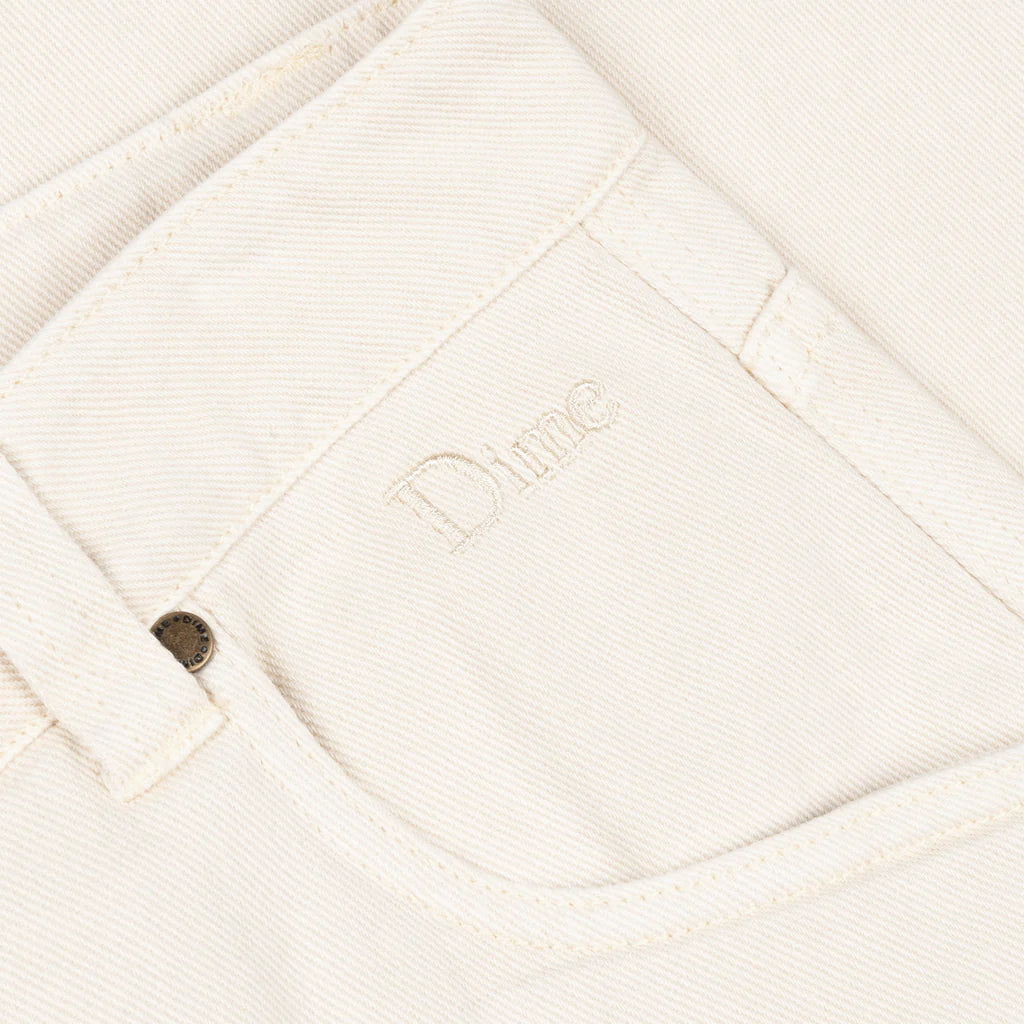 Classic Baggy Denim Pants Warm White