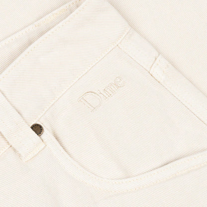 Classic Baggy Denim Pants Warm White