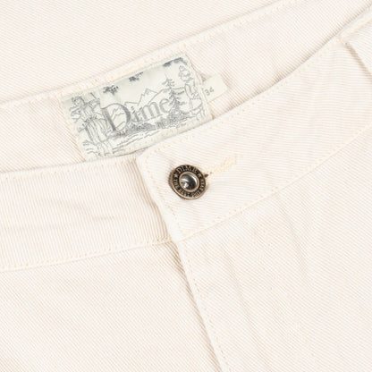 Classic Baggy Denim Pants Warm White