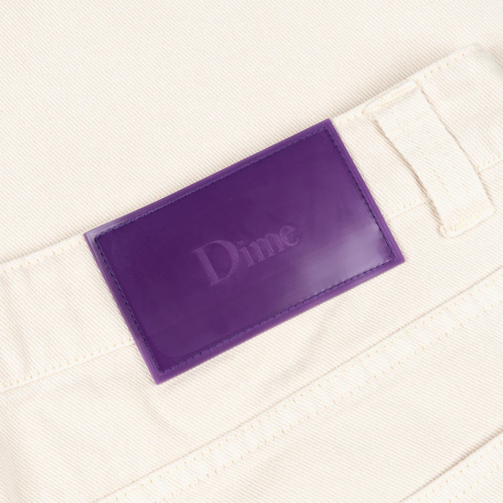 Classic Baggy Denim Pants Warm White