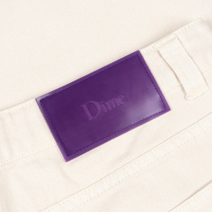 Classic Baggy Denim Pants Warm White