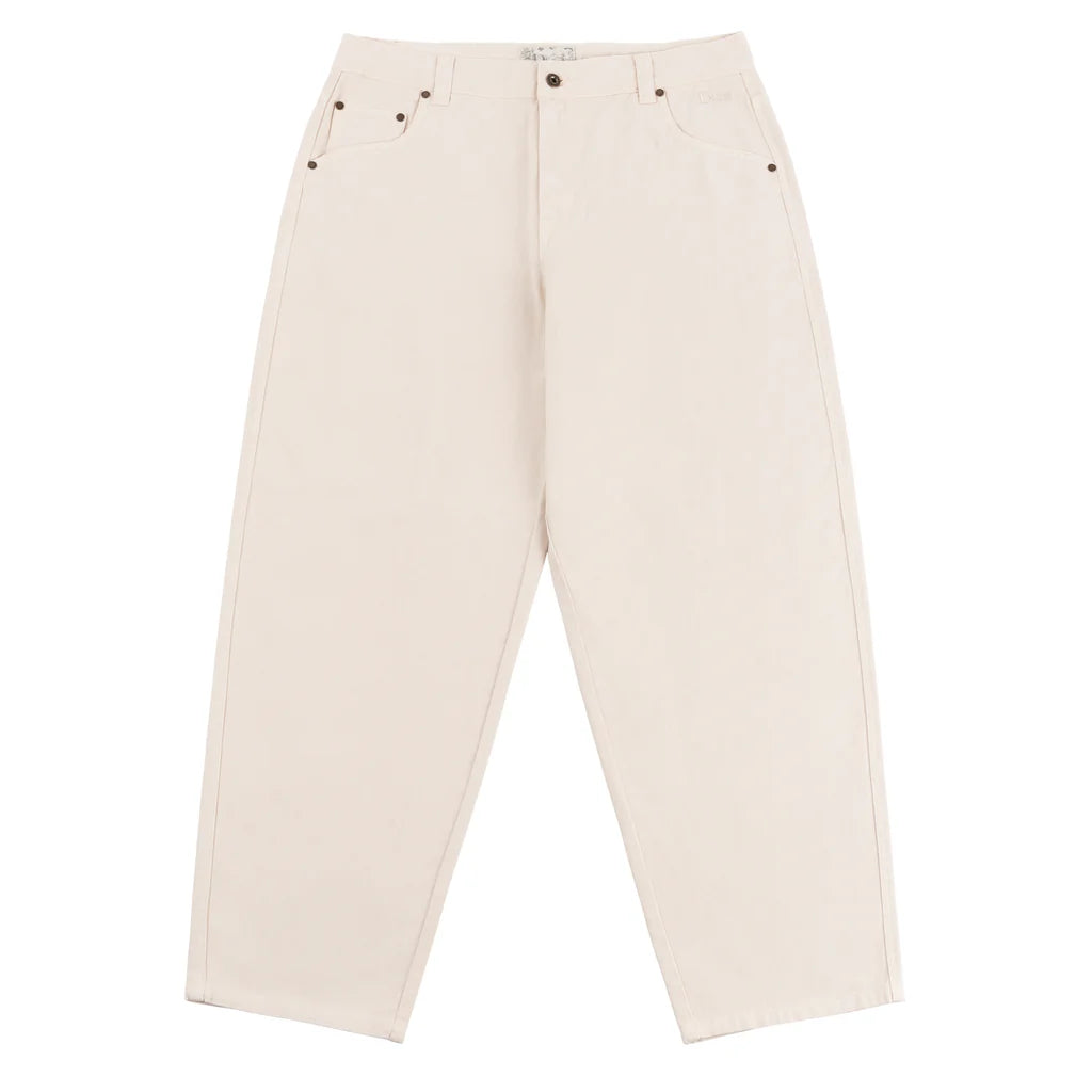 Classic Baggy Denim Pants Warm White