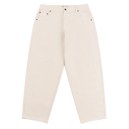 Classic Baggy Denim Pants Warm White