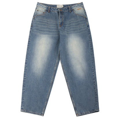 CLASSIC BAGGY DENIM PANTS Sandblasted indigo