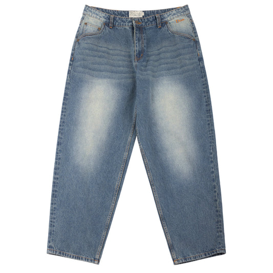CLASSIC BAGGY DENIM PANTS Sandblasted indigo