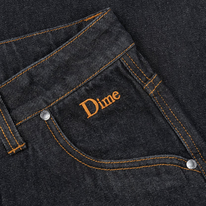 Classic Relaxed Denim Pants Black Washed