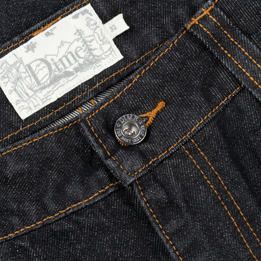 Classic Relaxed Denim Pants Black Washed