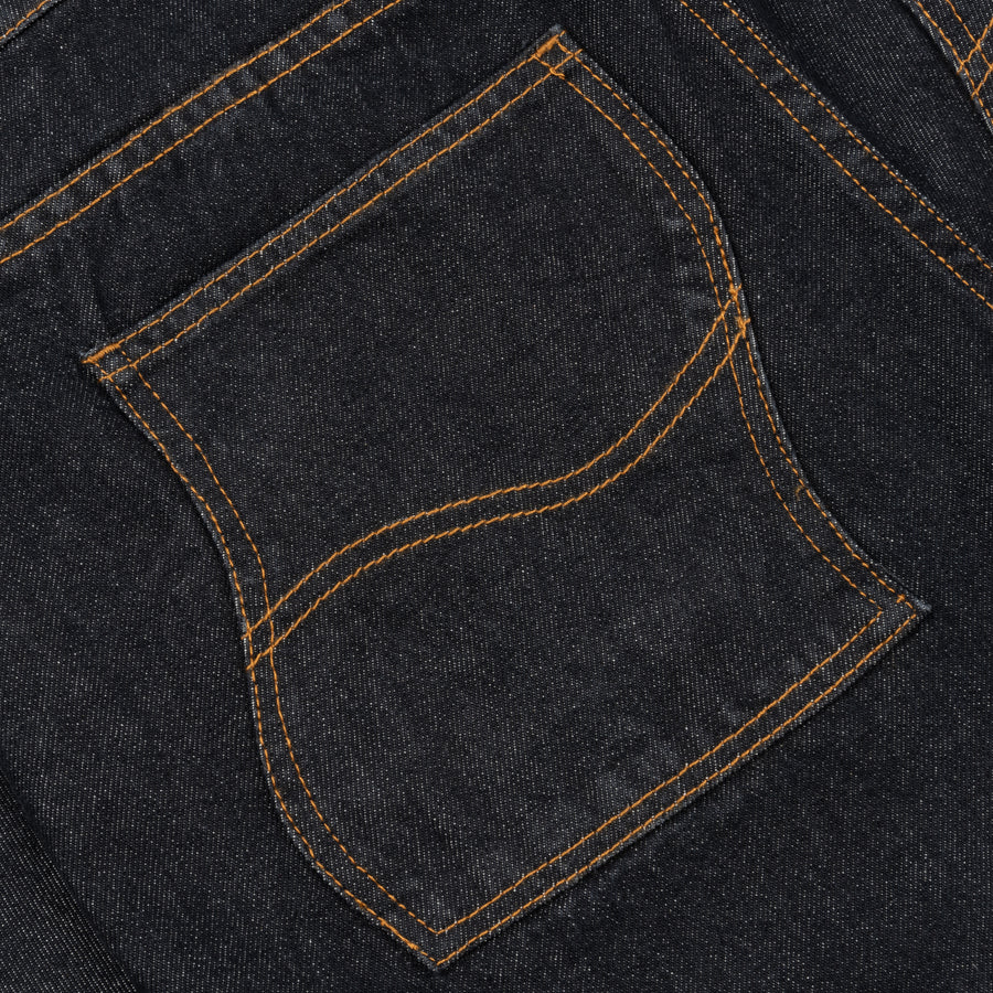 Classic Relaxed Denim Pants Black Washed