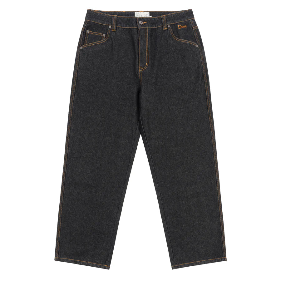 Classic Relaxed Denim Pants Black Washed