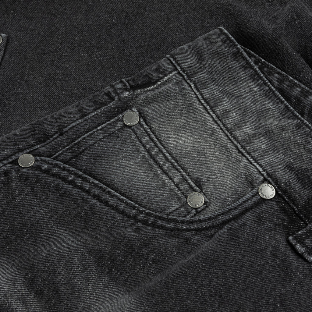 CLASSIC BAGGY DENIM PANTS SANDBLASTED BLACK