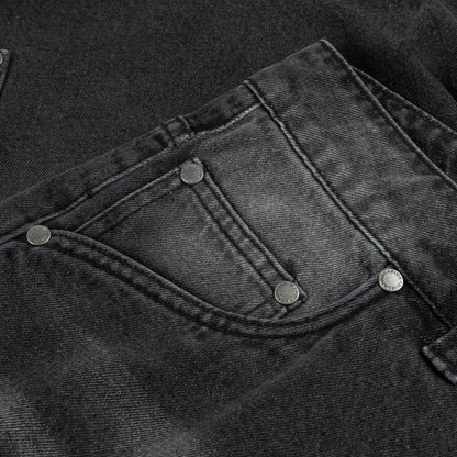 CLASSIC BAGGY DENIM PANTS SANDBLASTED BLACK