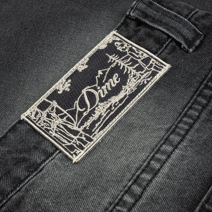 CLASSIC BAGGY DENIM PANTS SANDBLASTED BLACK