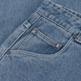 Baggy Denim Pants Washed Blue