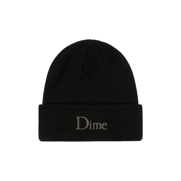 Classic Wool Fold Beanie Black