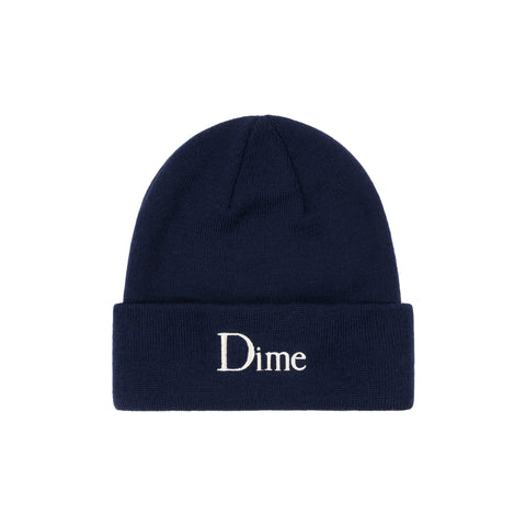 Classic Wool Fold Beanie Indigo