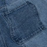 Blocked Relaxed Denim Pants Blue washed