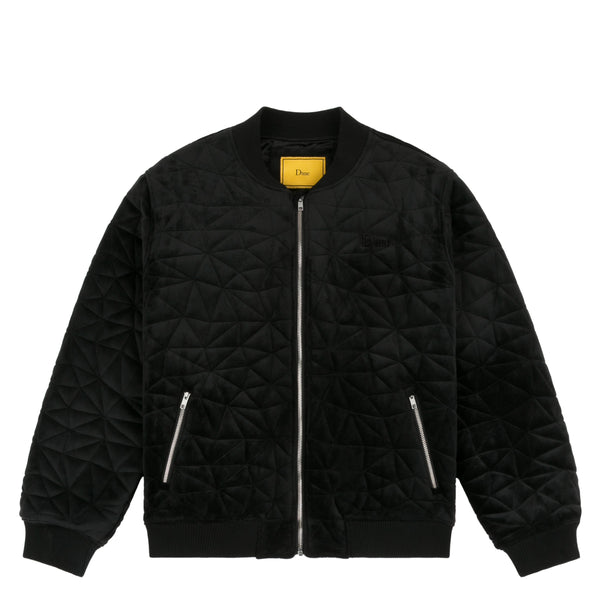 Velour Bomber Jacket Black