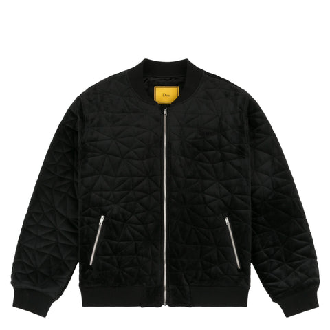 Velour Bomber Jacket Black