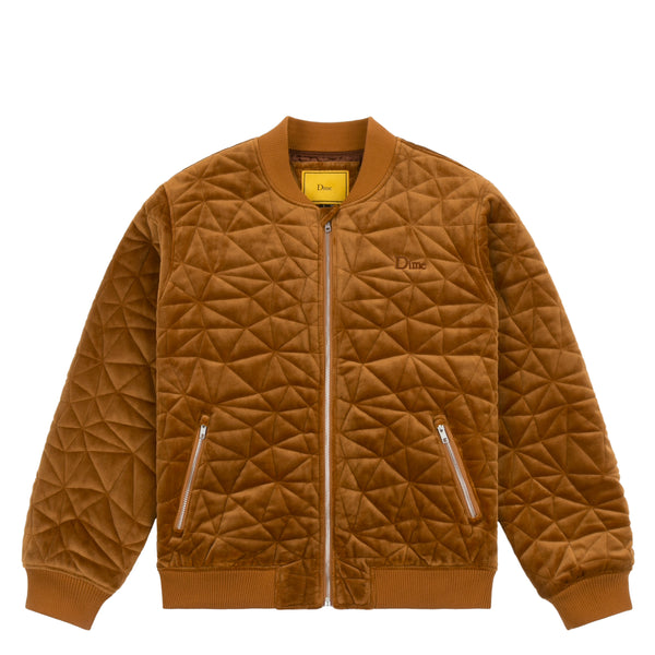 Velour Bomber Jacket Rust