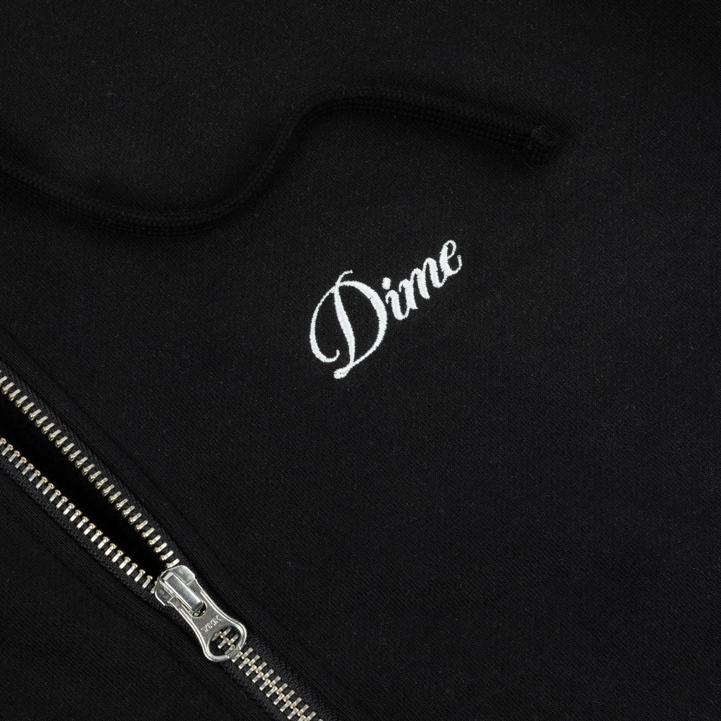 CURSIVE ZIP-HOODIE Black