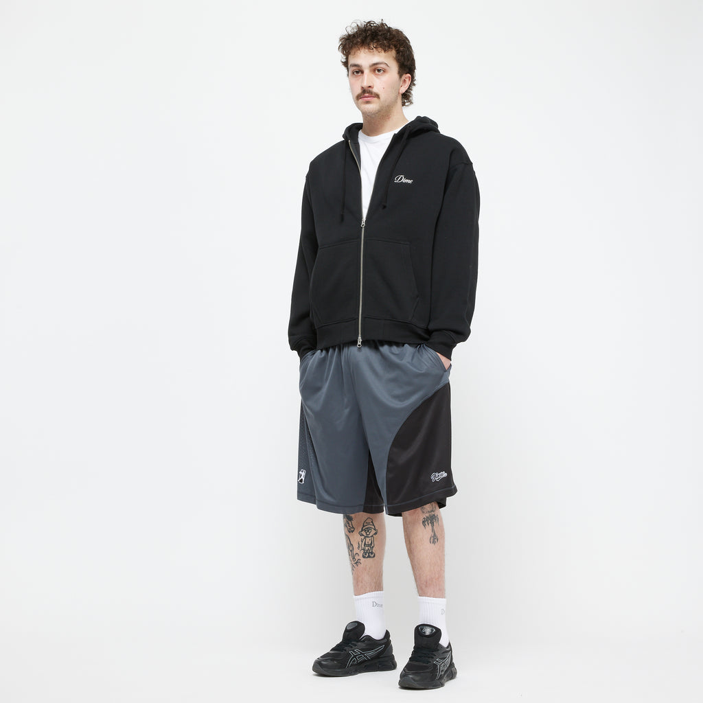 CURSIVE ZIP-HOODIE Black