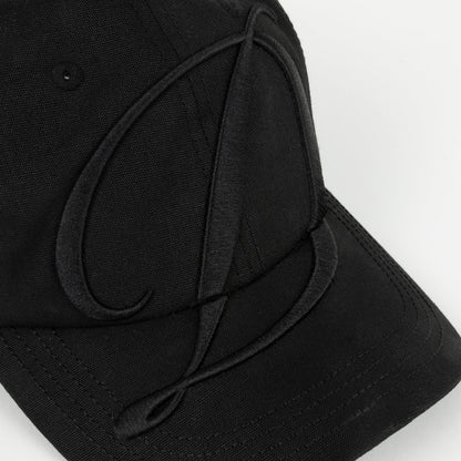 BIG CURSIVE LOW PRO CAP Black