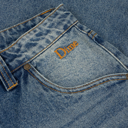 CLASSIC BAGGY DENIM PANTS Sandblasted indigo