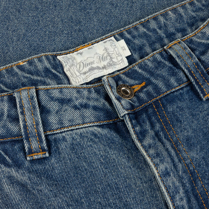 CLASSIC BAGGY DENIM PANTS Sandblasted indigo