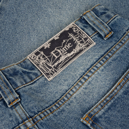 CLASSIC BAGGY DENIM PANTS Sandblasted indigo