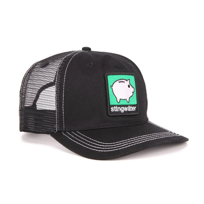 Piggy Bank Trucker Hat Black