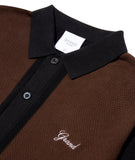 KNIT BUTTON UP SWEATER BLACK ESPRESSO