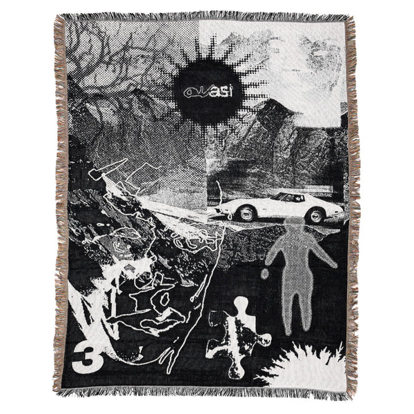 Hard Dreams Blanket Black White