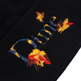 Classic Leafy Fold Beanie Black