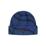 Wavy Plaid Cuff Beanie Teal