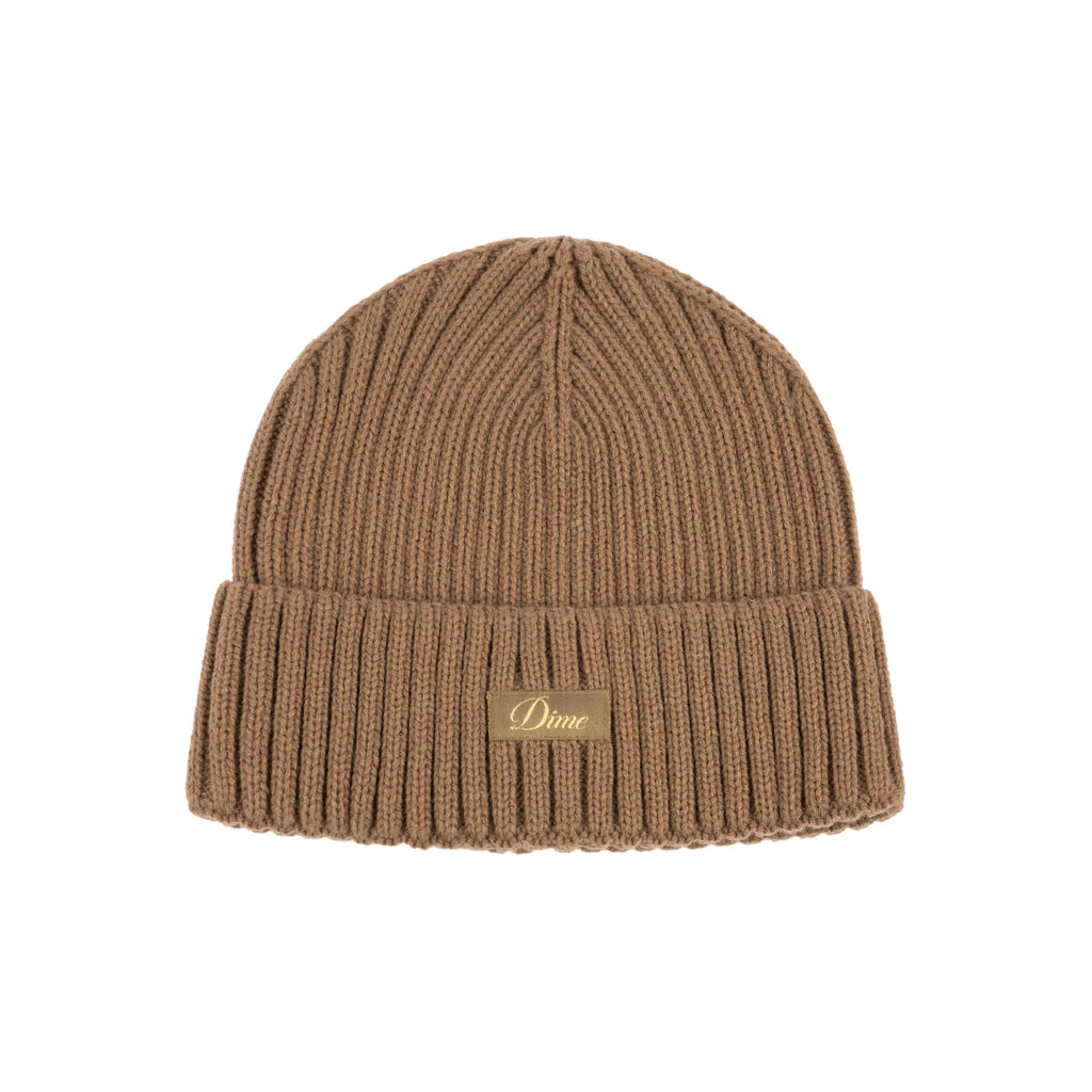Cursive Rib Beanie Coffee