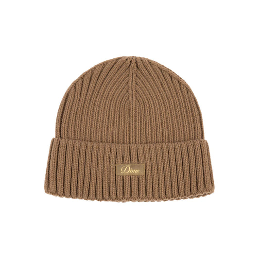 Cursive Rib Beanie Coffee