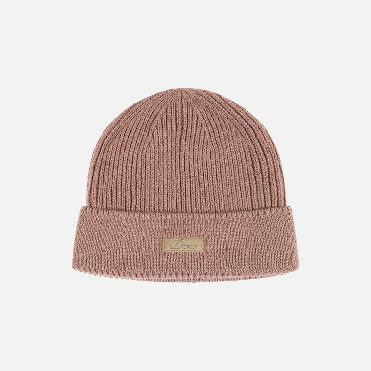 Cursive Rib Beanie Camel