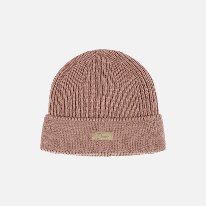 Cursive Rib Beanie Camel