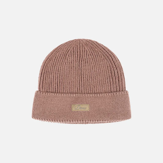 Cursive Rib Beanie Camel