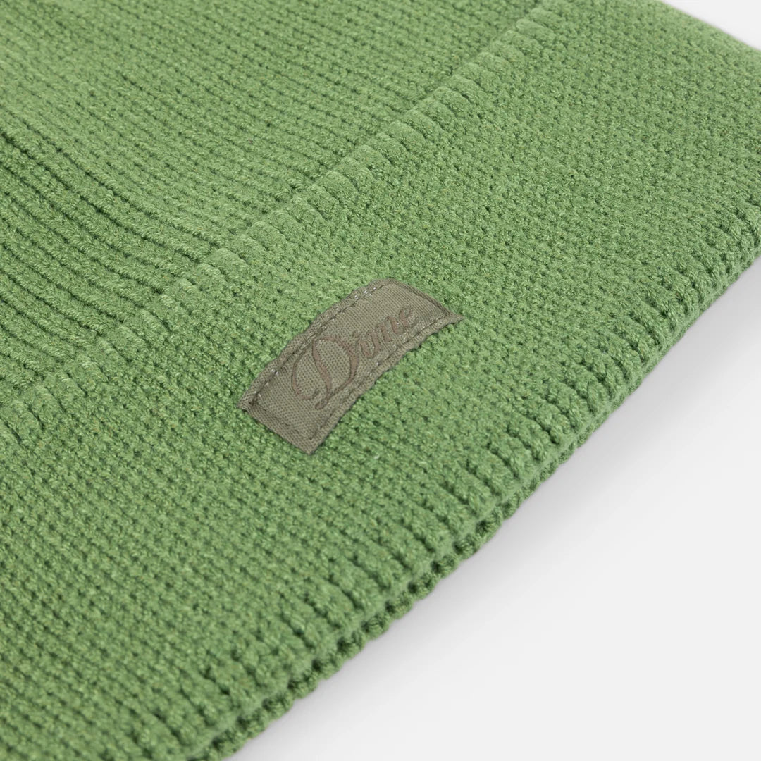 Cursive Rib Beanie  Khaki Green