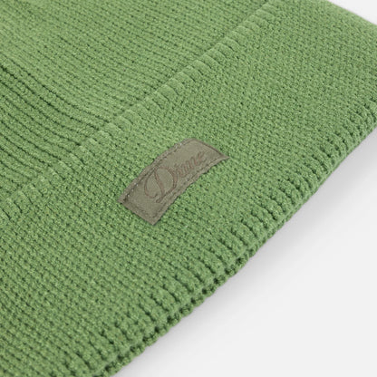 Cursive Rib Beanie  Khaki Green