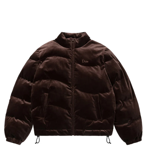 VELVET QUILTED PUFFER Espresso